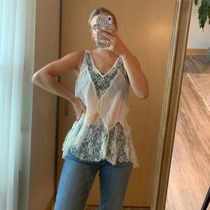 Free people cream tank top